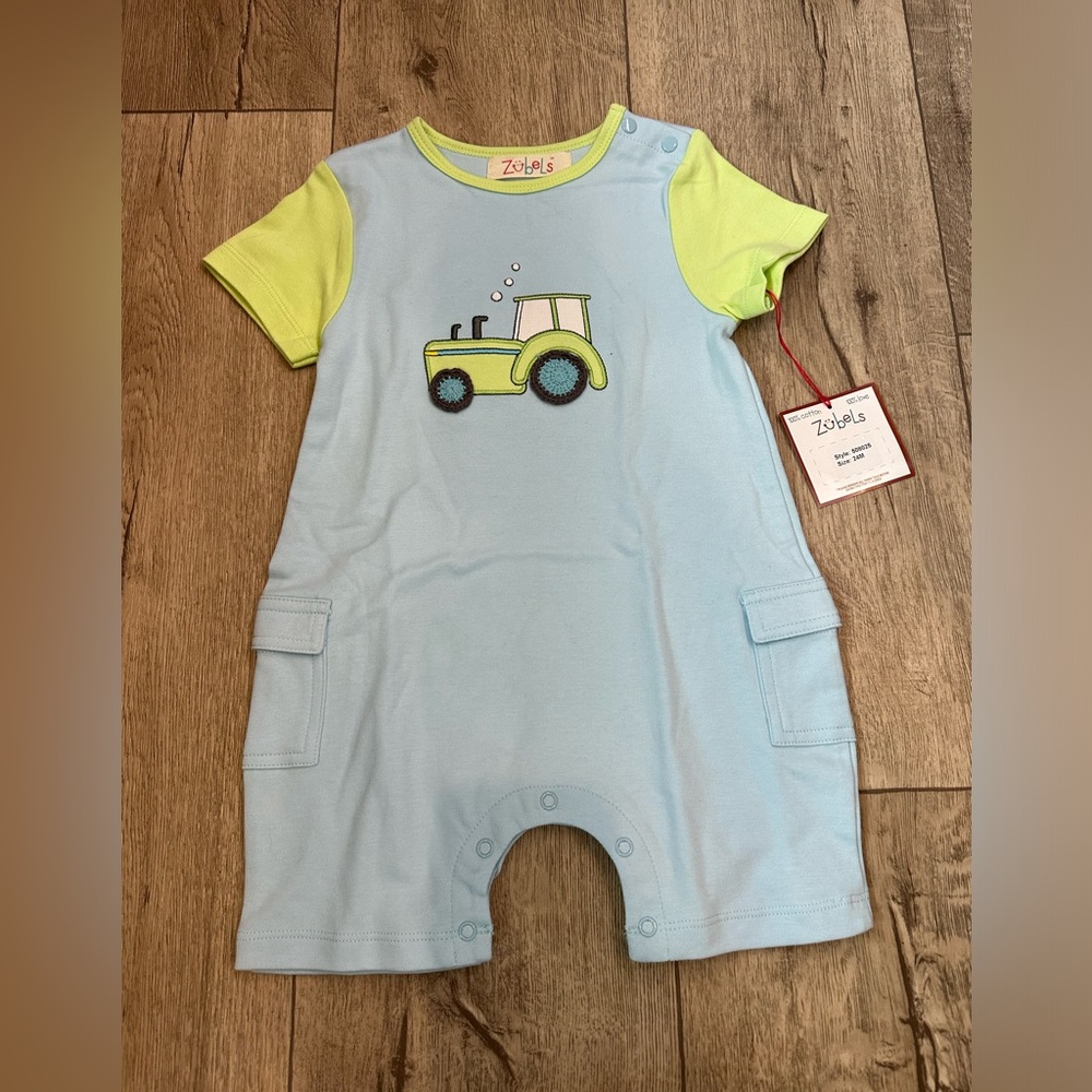 NWT Zubels Romper for boy 24m Tractor